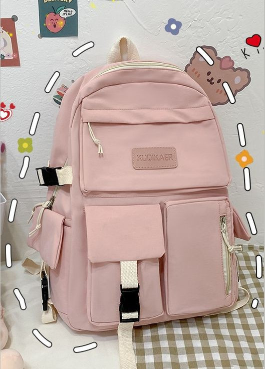 Рюкзак женский детский школьный портфель розовый No Brand (296008201)