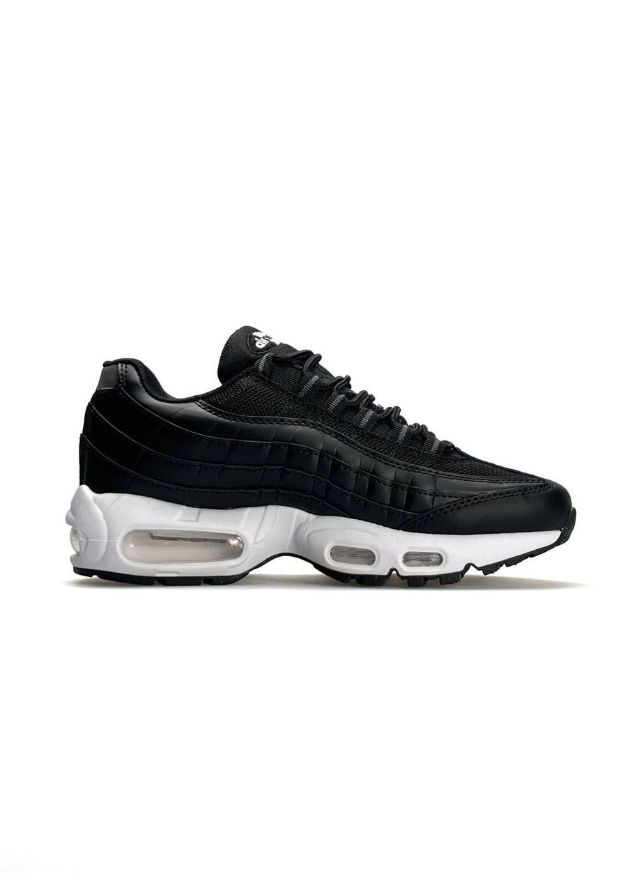 Черные всесезонные кроссовки nike No Brand Air Max 95 Black White