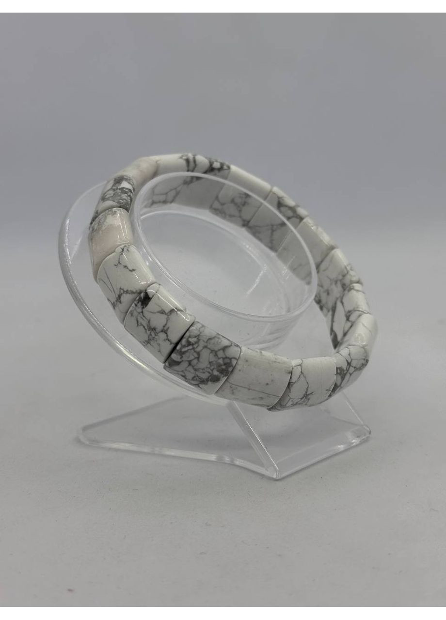 Браслет из говлита 15*12 мм 18.5 см Белый No Brand (350633907)