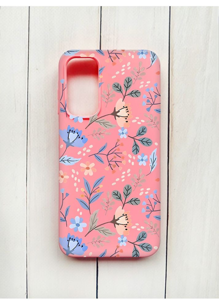 Матовий рожевий чохол на Samsung Galaxy A15 (A155) / M15 Квітковий фон (принт 371) CASE CONTROL (360661125)
