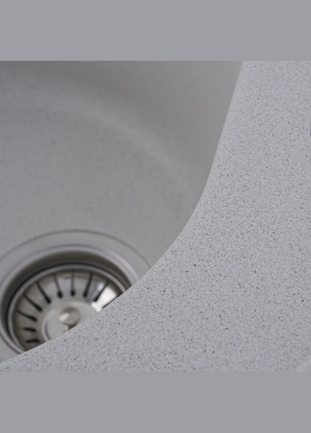 Гранітна мийка для кухні 510 LUNA матова Біла в крапку Platinum (269793898)