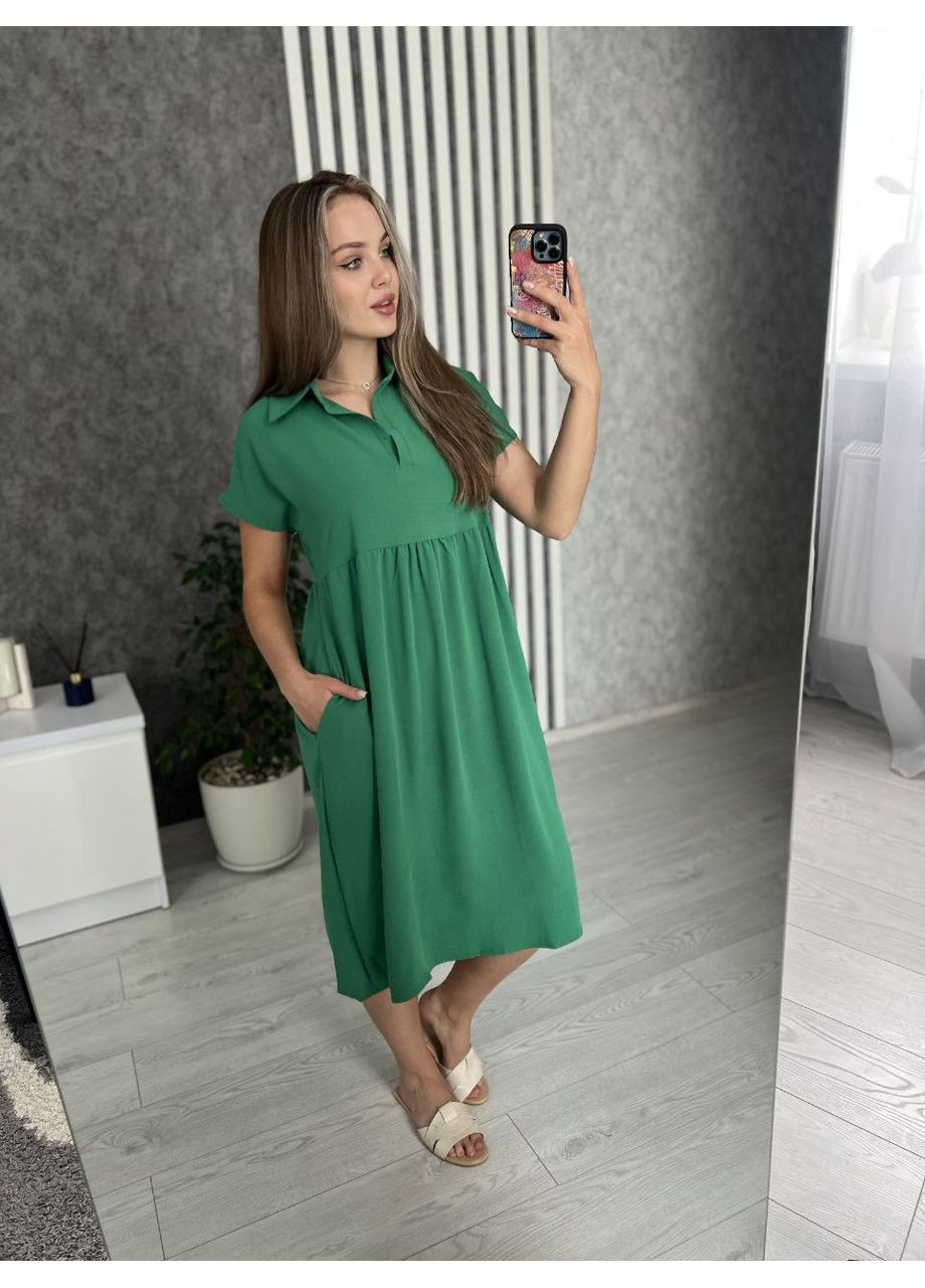 Зелена повсякденний сукня жіноча Україна однотонна