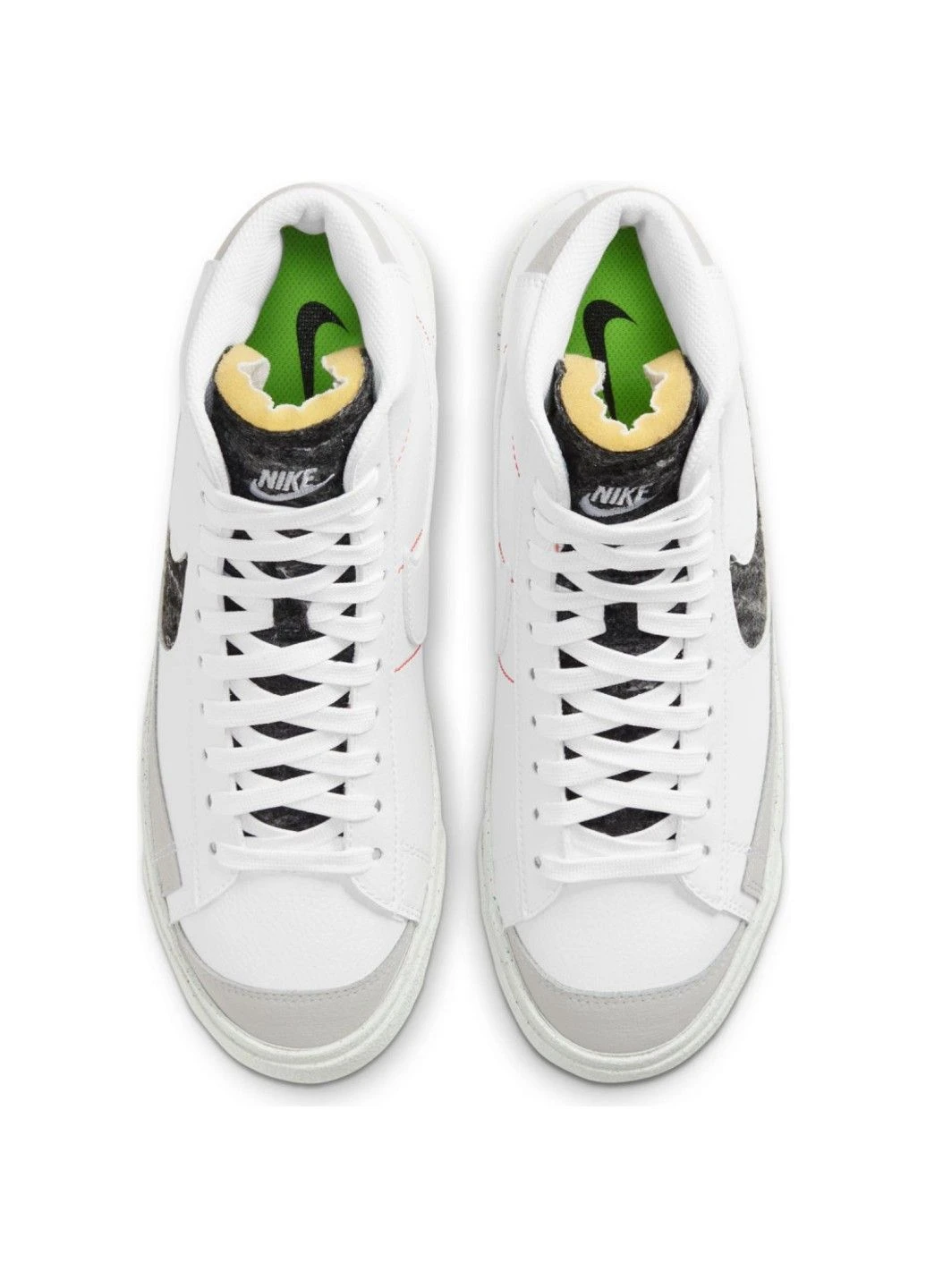 Белые всесезонные кроссовки blazer mid ’77 vintage white/white-lt smoke grey-bright crimson / white Nike