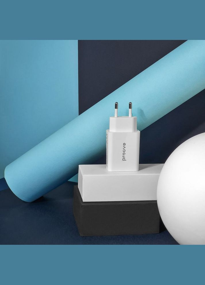 Сетевое зарядное устройство Rapid 20W (Type-C+USB) white Proove (333800022)