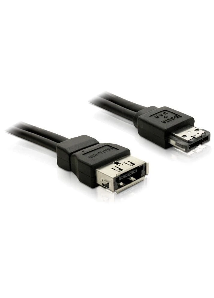 Подовжувач накопичувача eSATAp M/F (тато/мама) 1.0m Power Over eSATA 3Gbps 5V Delock (380048047)