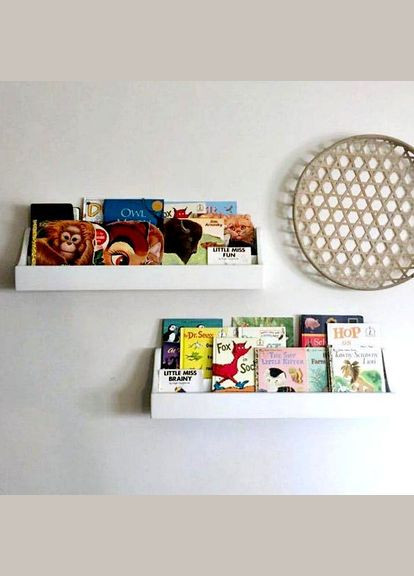 Настенная книжная полка из дерева Пикник зефир (КПГ-001020) No Brand (328079074)