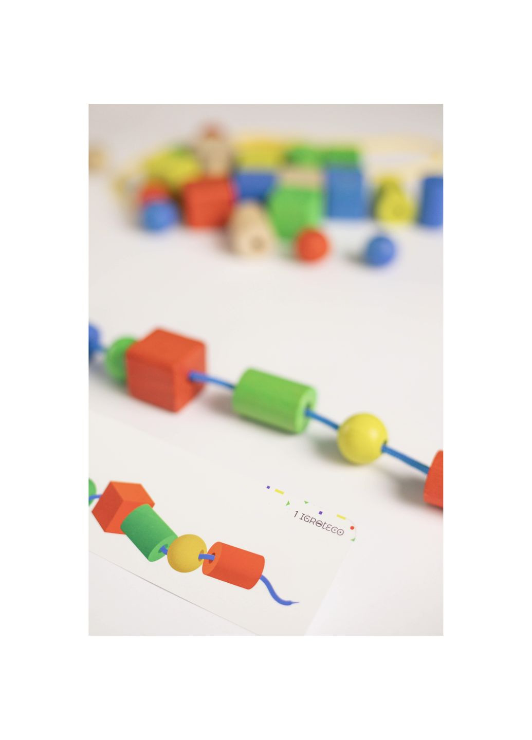 Дерев'яна шнурівка Геометрика, 30 елементов () Igroteco 900019 (328401438)