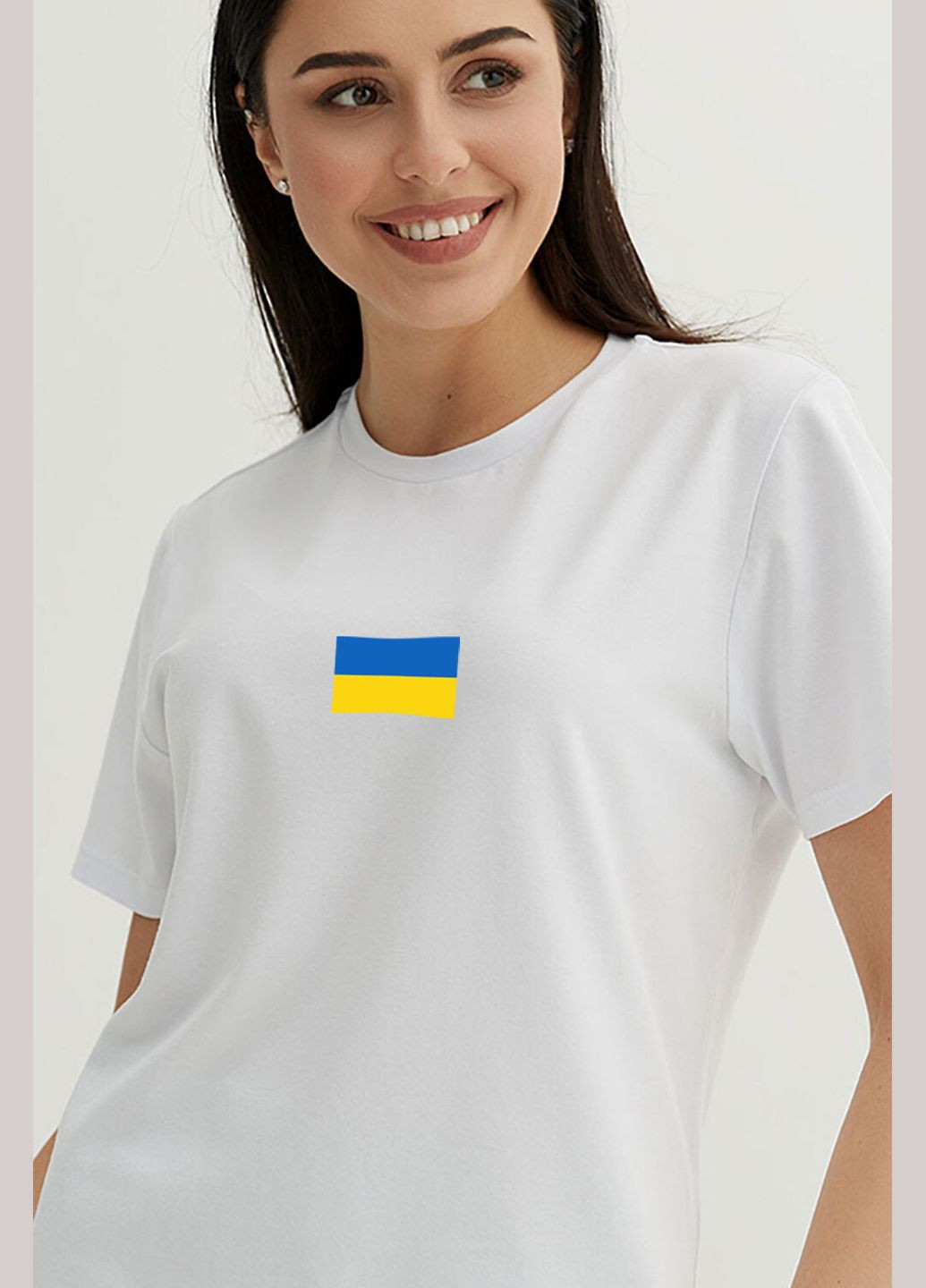Біла літня футболка прапор україни Garne