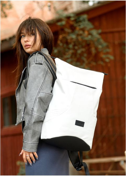 Рюкзак ролл унисекс RollTop KQN белый Sambag (302519276)