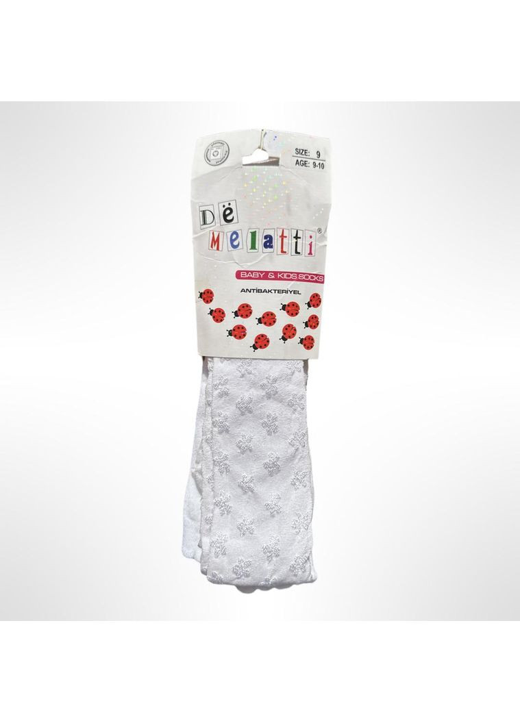 Дитячі колготки бавовняні для дівчаток De Білі (0716) Melatti (356005099)