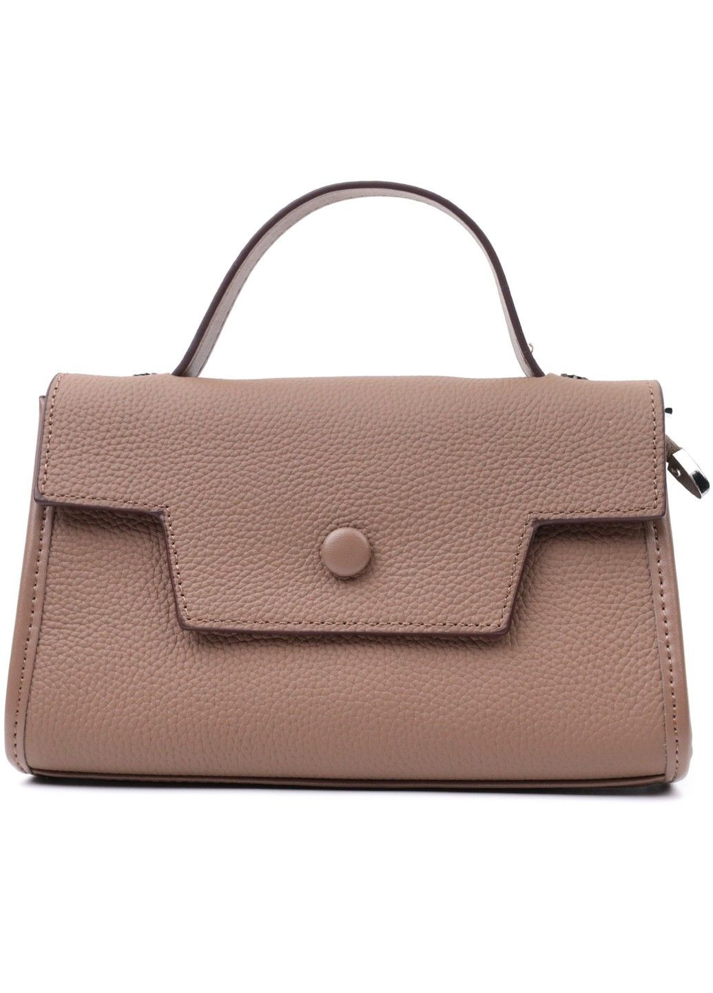 Женская сумка с геометрическим клапаном из натуральной кожи 22630 Коричневая Vintage (297956958)