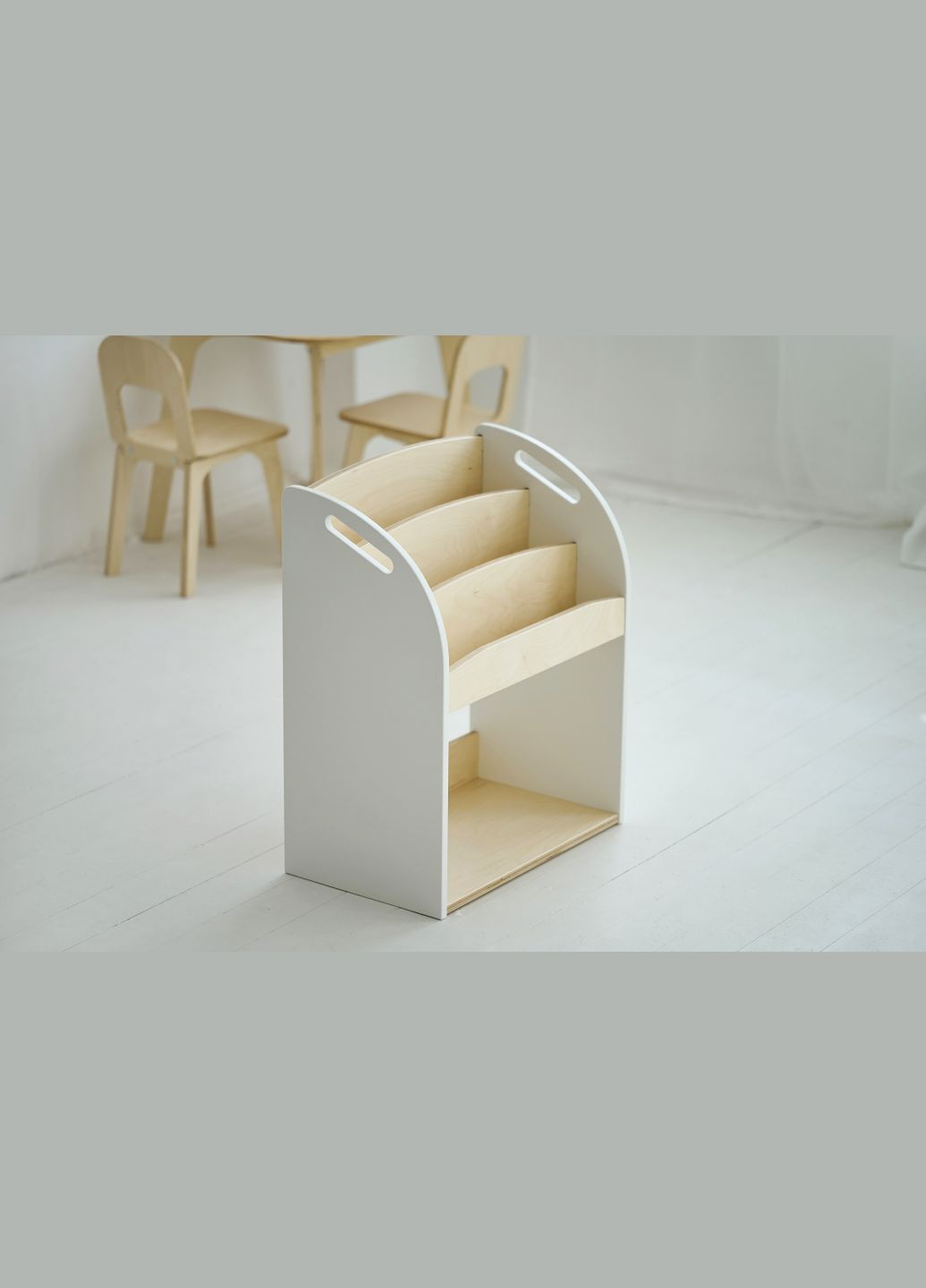 Детская книжная полка напольная Маленькая Белая Tatoy (292715004)