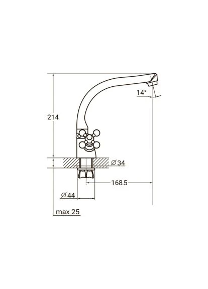 Смеситель AQUATICA PL-4B255C (383125041)