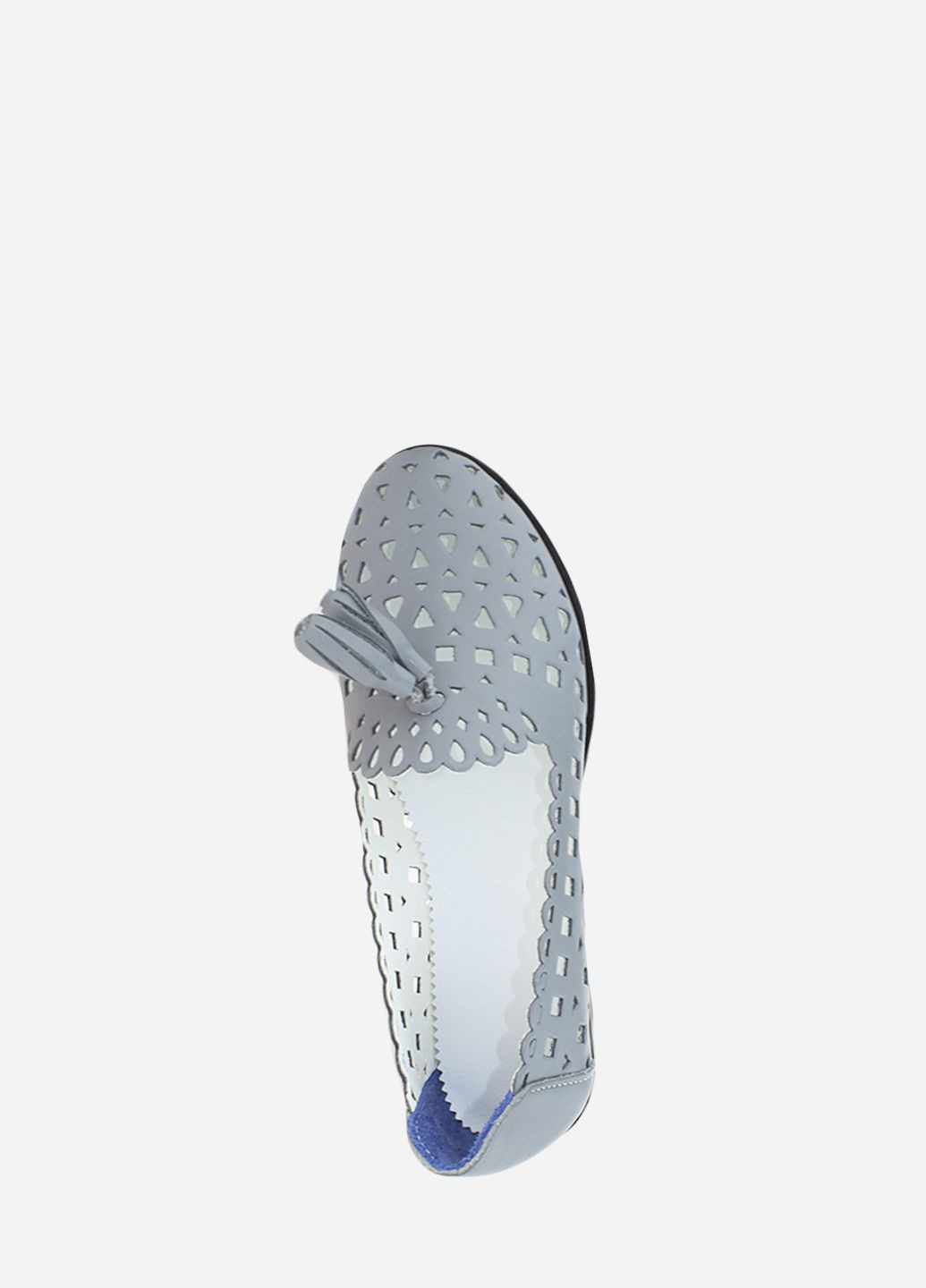 Женские балетки rv463 серый Violetti | серые натуральная кожа (317420625)