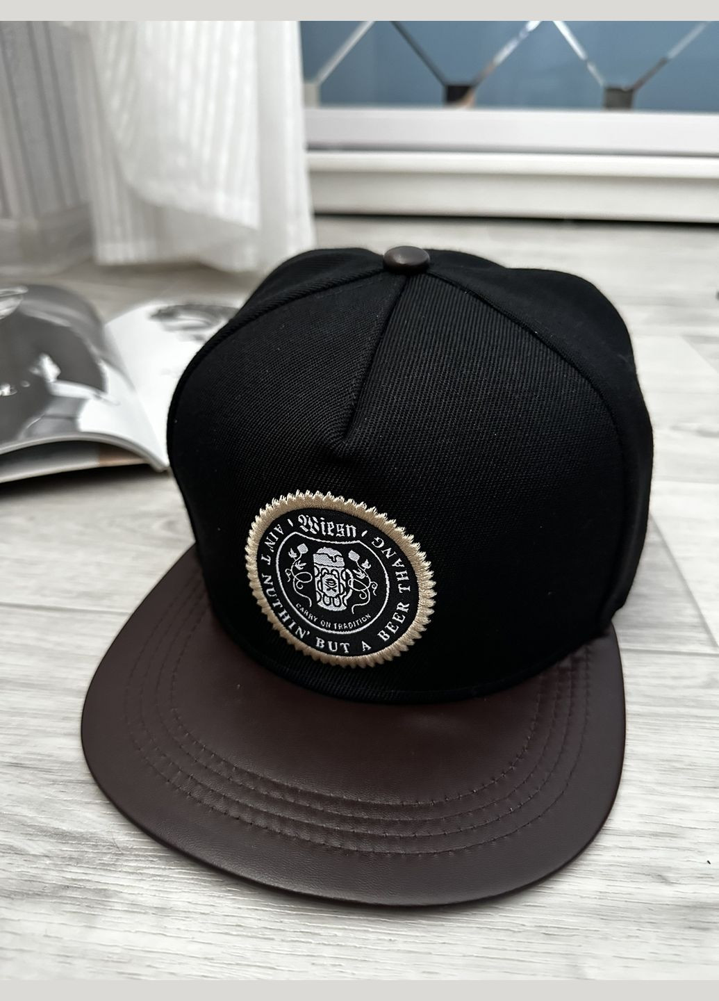 Кепка снепбек (Snapback) Beer 56-61р Черно-коричневый (9047) No Brand (317638985)