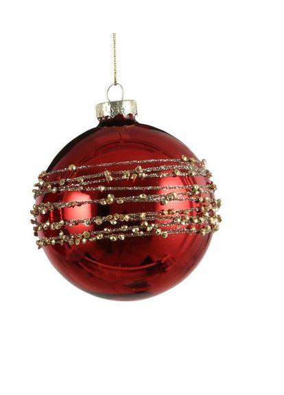 Елочный стеклянный шарик House of Seasons 8 см украшение для елки новогодний декор ProDobro (367265667)