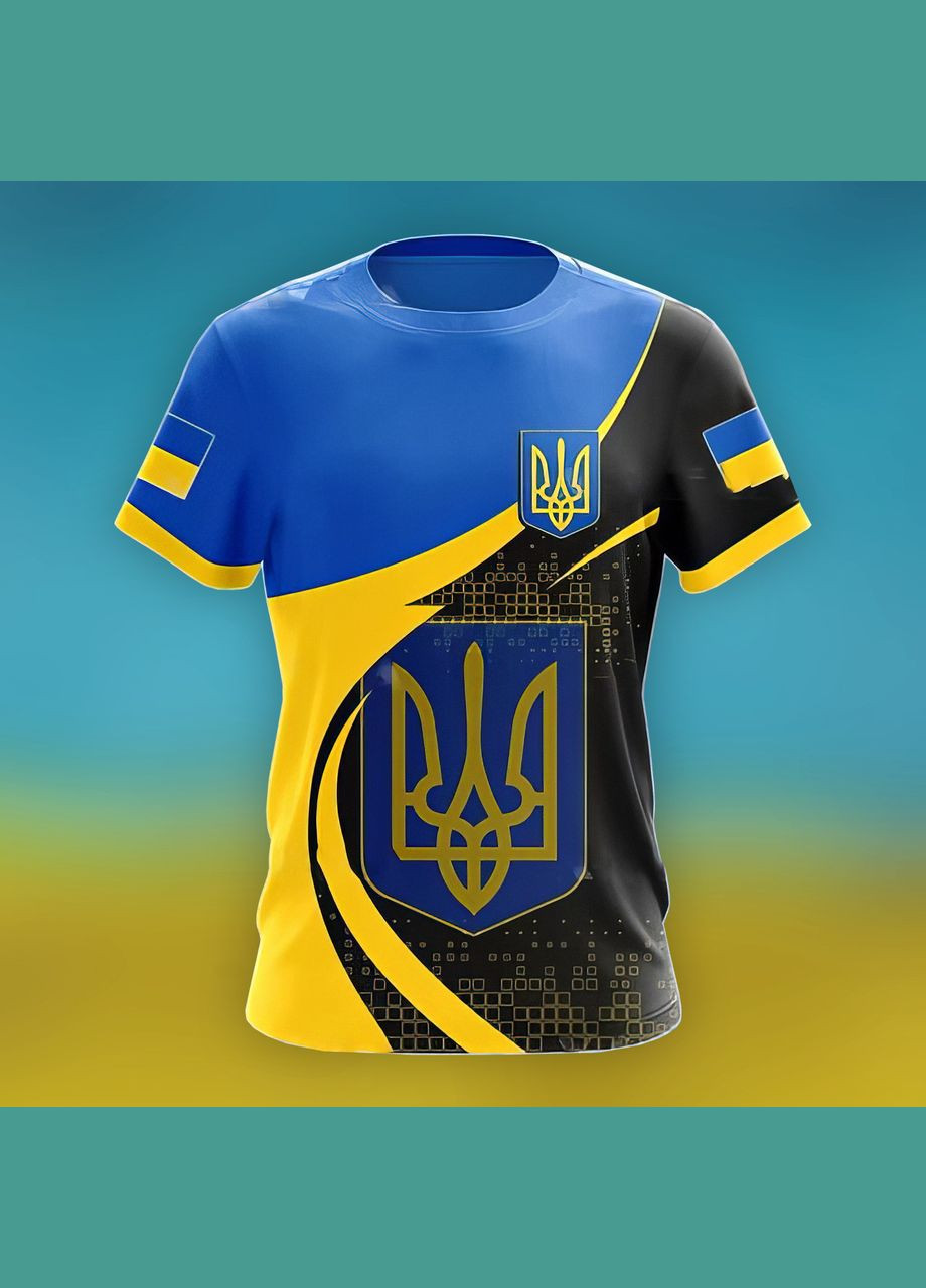 Синяя мужская футболка герб Яскраво