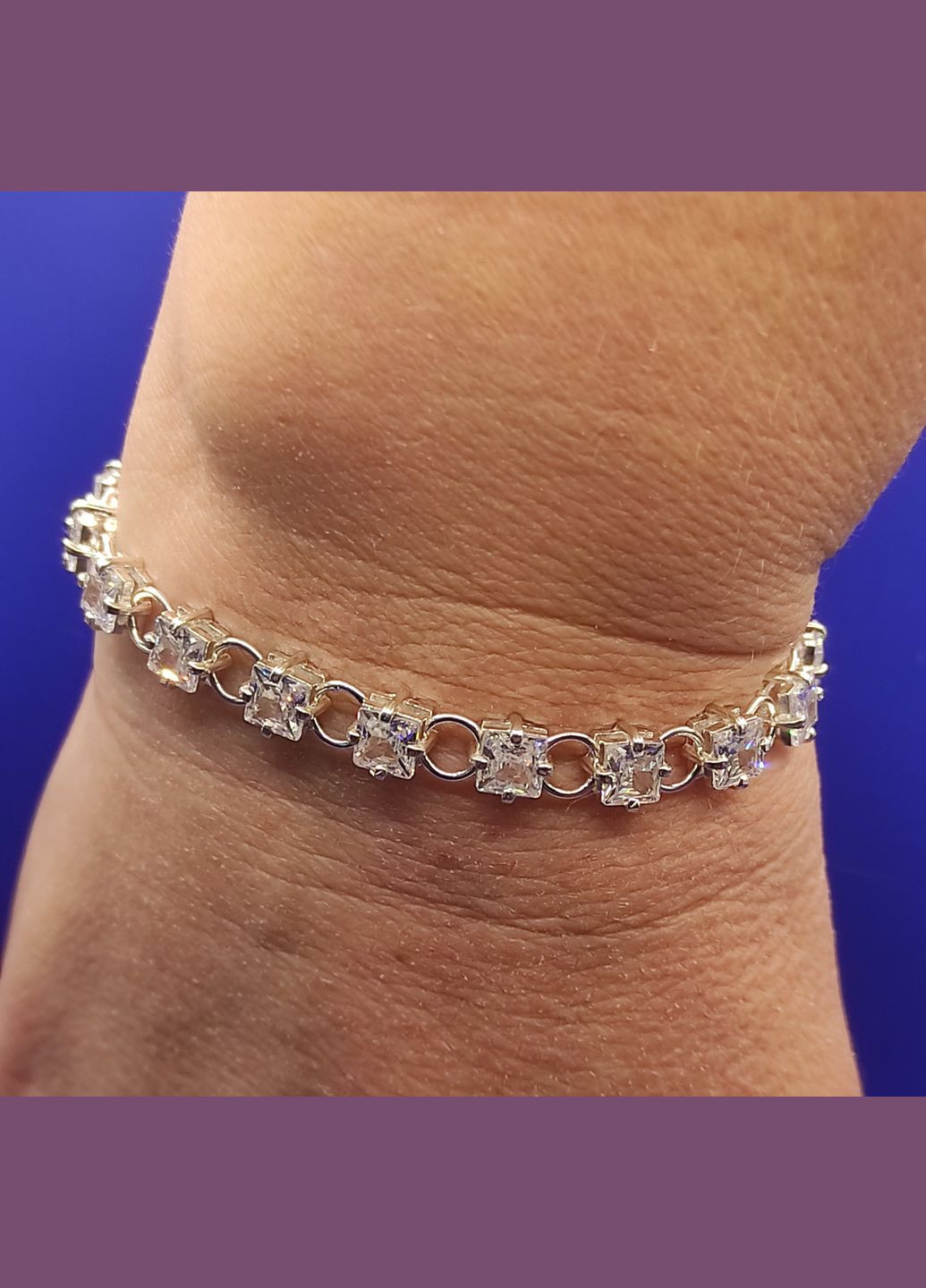 Срібний жіночий браслет 925 проби Довжина 16,5–19,0 см Shiny 10055 No Brand (332806828)