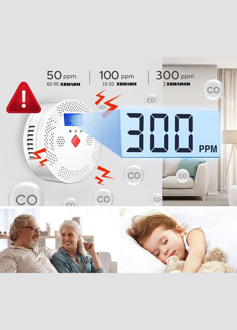 Wi-Fi датчик чадного газу No Brand (334302328)