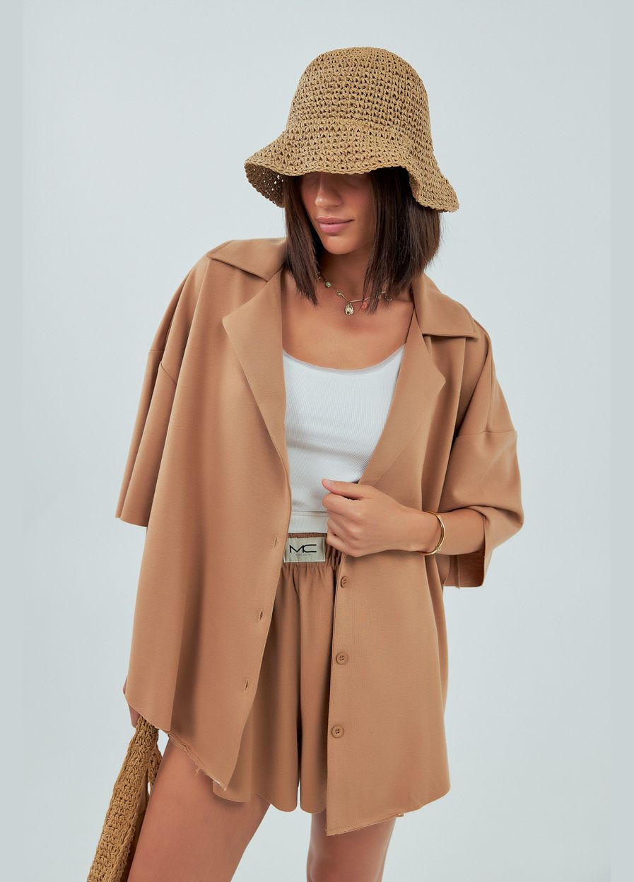 Трикотажний костюм з шортами та сорочкою Lurex (339433450)