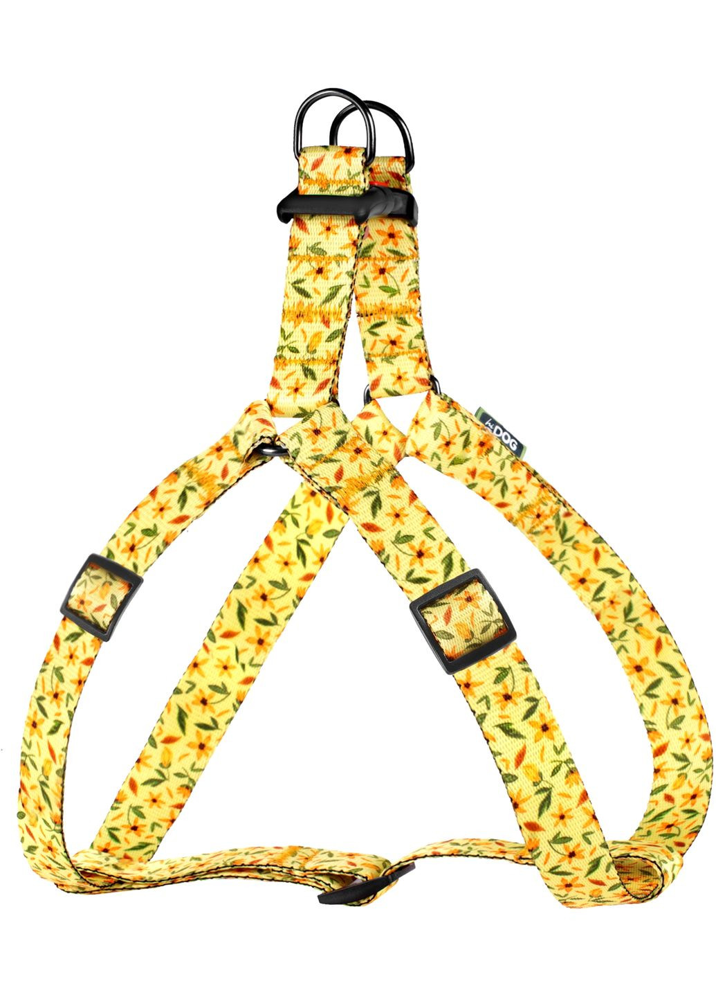 Шлей охоплення грудної клітки 50-81 см ширина 25 мм Flowers yellow (2100102429018) Hi Dog (279563761)