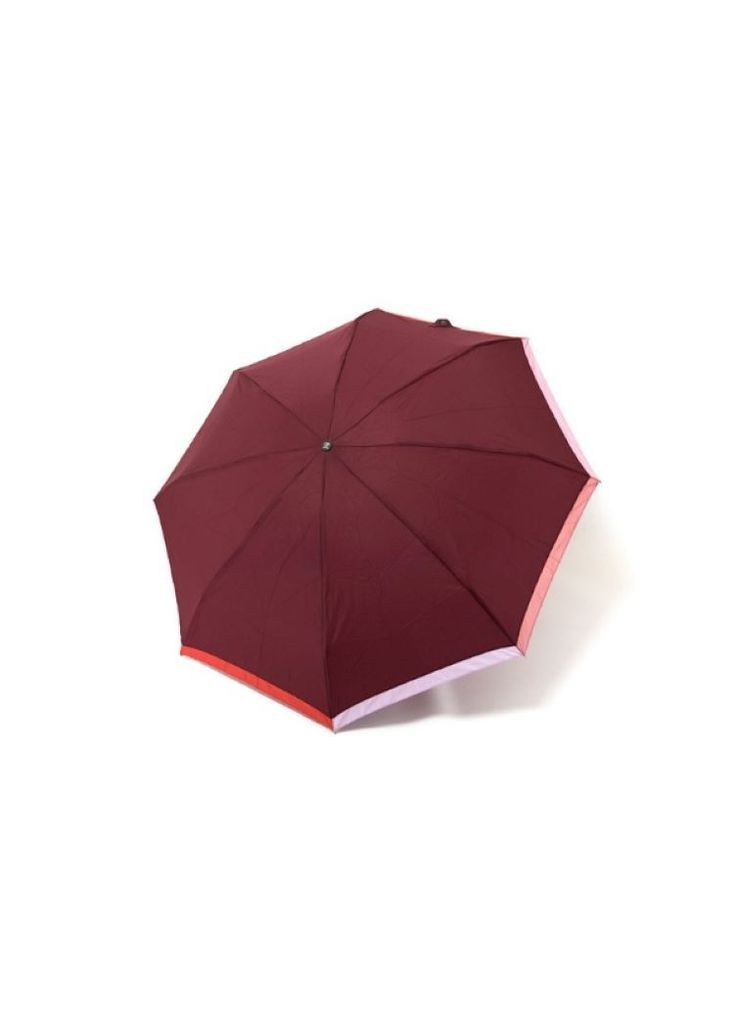 Бордова жіноча міні-парасолька автомат 4 складання frei regen fcs6004 23 см сіра з райдужною облямівкою смужкою в коробці середня (365263789)