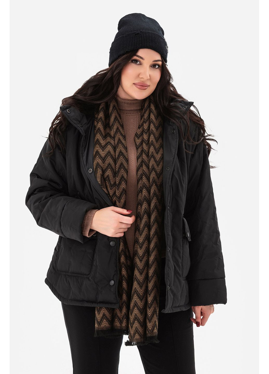 Чорна демісезонна куртка janett Garne