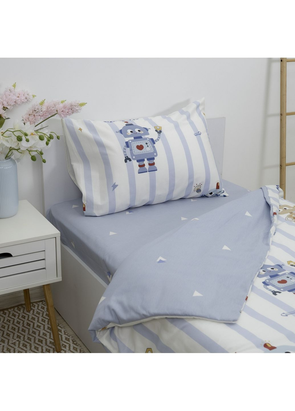 Комплект постільної білизни Підлітковий Сатин Twill 801 Viluta (371137035)