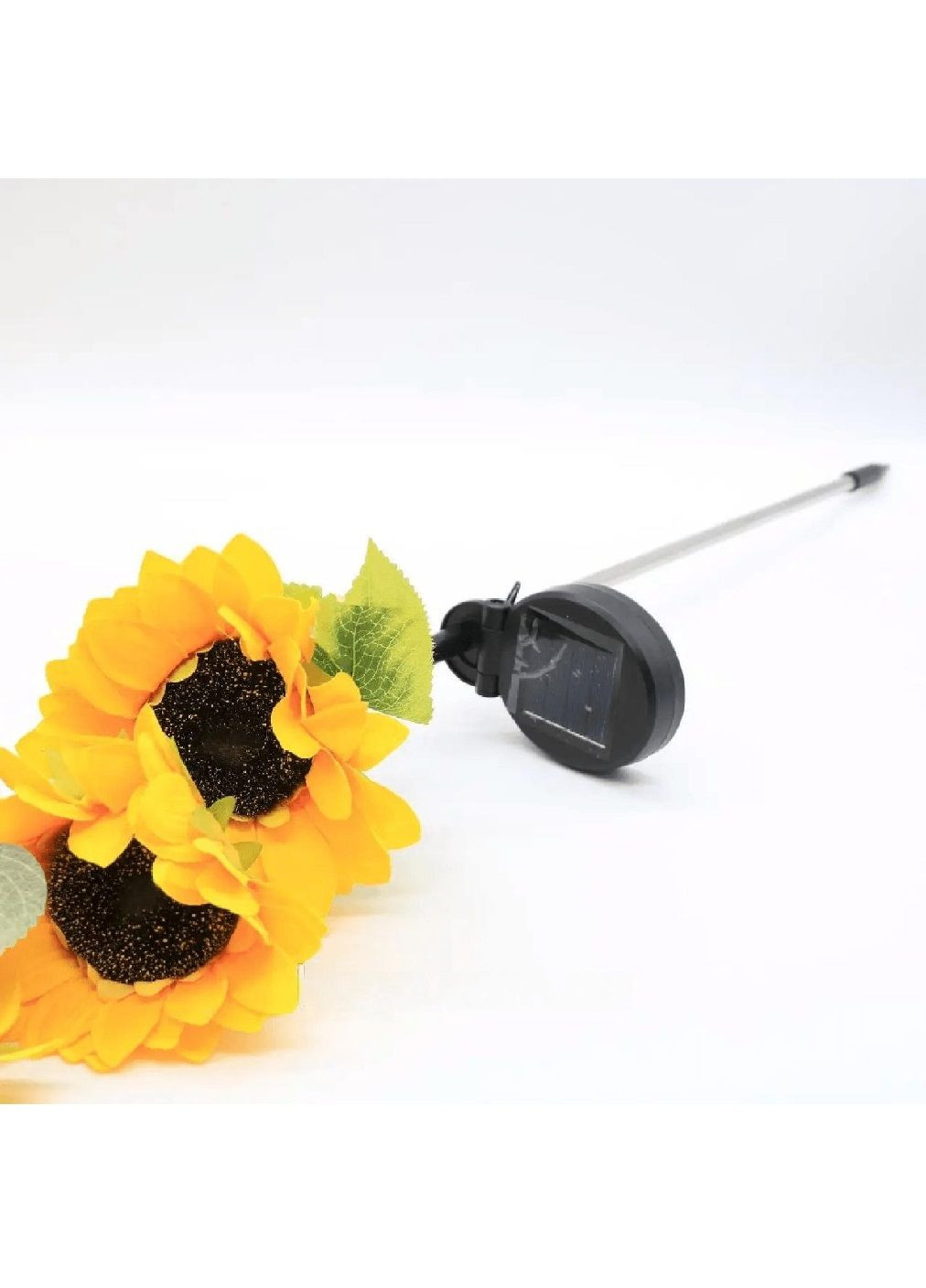 Ліхтар лампа світильник газонний садовий на сонячній батареї із сутінковим датчиком 42,5 см (478183-Prob) Соняшники Unbranded (303078079)