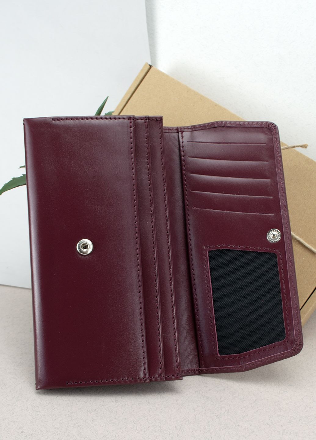 Подарочный женский набор №91: кошелек Leona + обложка на паспорт (бордовый питон) HandyCover (283323786)