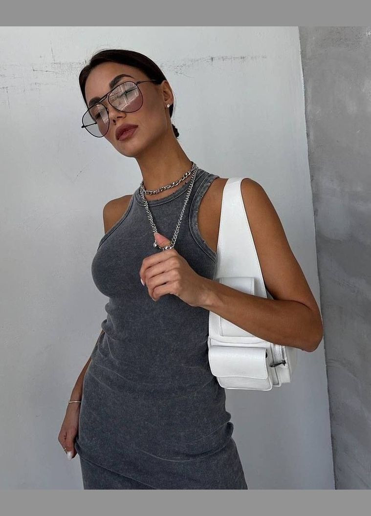 Графитовое платье No Brand