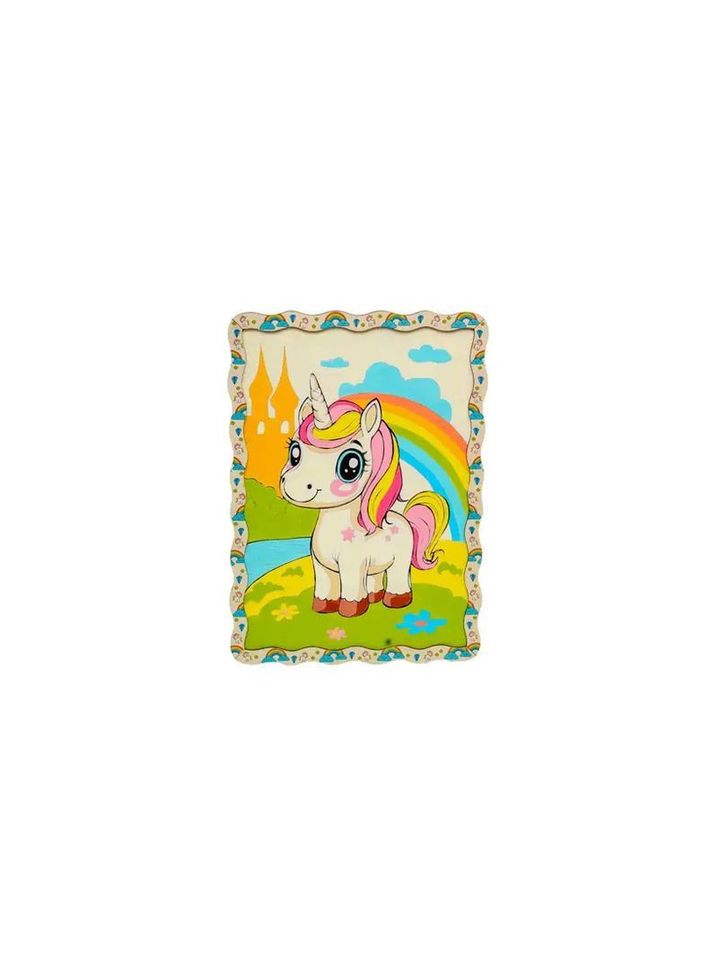 Картина за номерами Милий Єдиноріг дерев'яна формат A3 в асортименті Puz-22950 PuzzleOK Нас6513 (370652461)