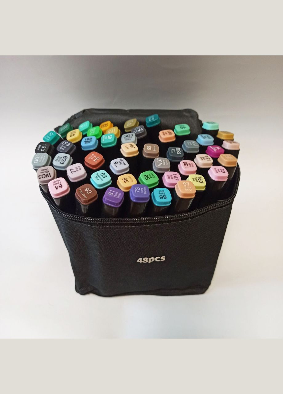 Маркера для скетчингу двосторонні markers 48 кольори No Brand (315155404)