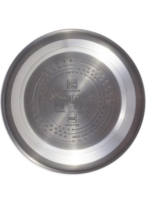 Чайник Whistling Kettle черный 2,5л из нержавеющей стали свистковый для чая и кипятка Kamille (368987480)