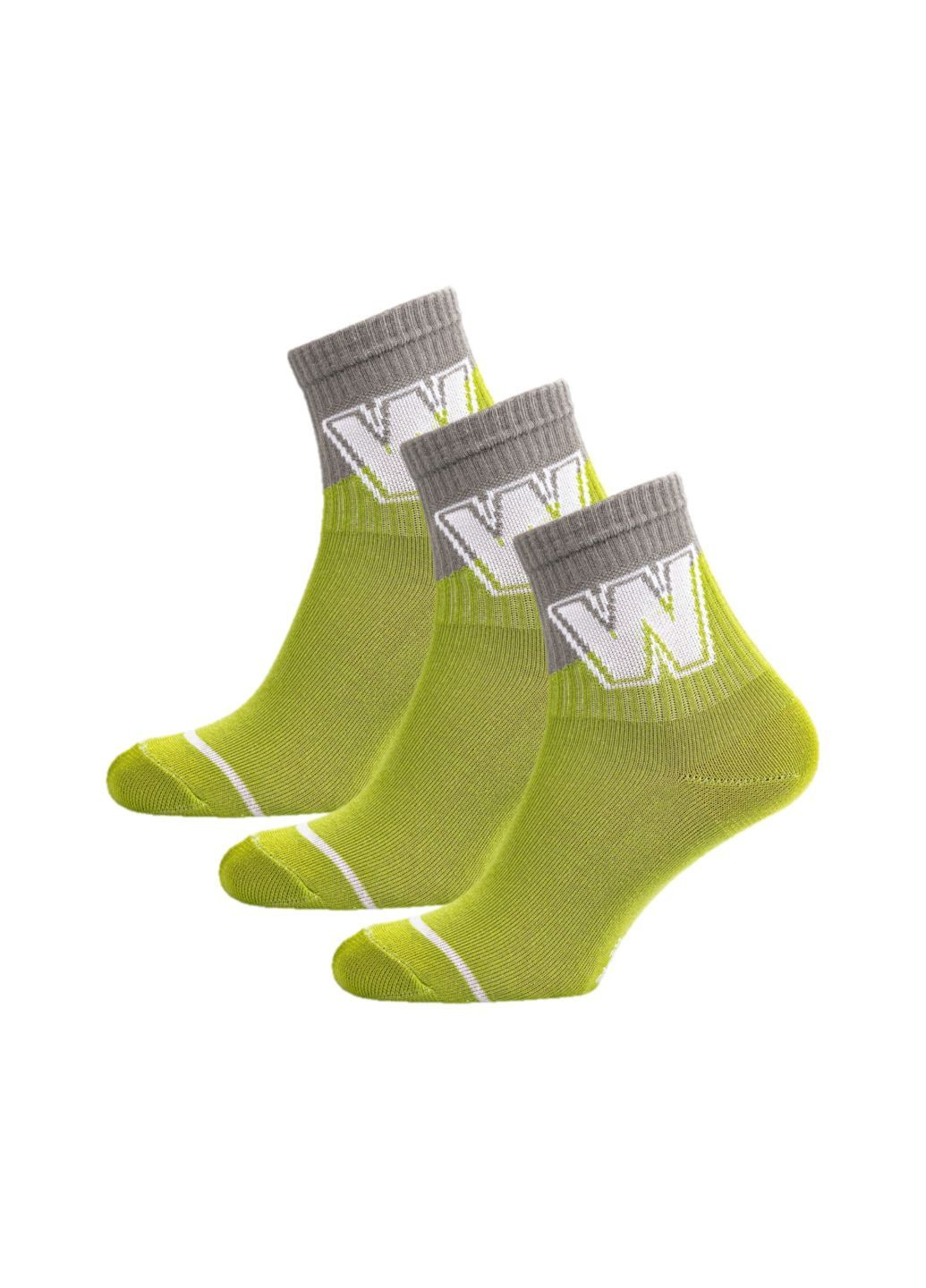 Зелені набір (3 шт) жіночих шкарпеток Siela (302517181)