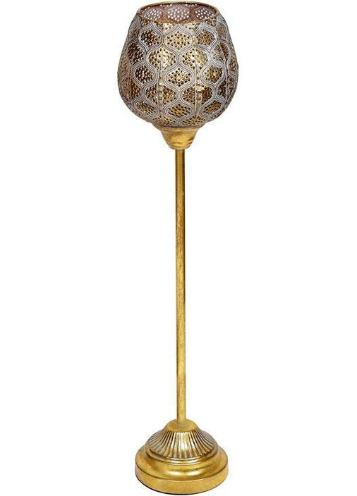 Подсвечник декоративный Cornel Eias со стеклянной колбой 15х15х65см, на ноге Bona (332666112)