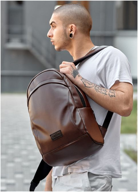 Чоловічий рюкзак з відділенням під ноутбук Шоколадний (3880271343) Sambag (361244554)