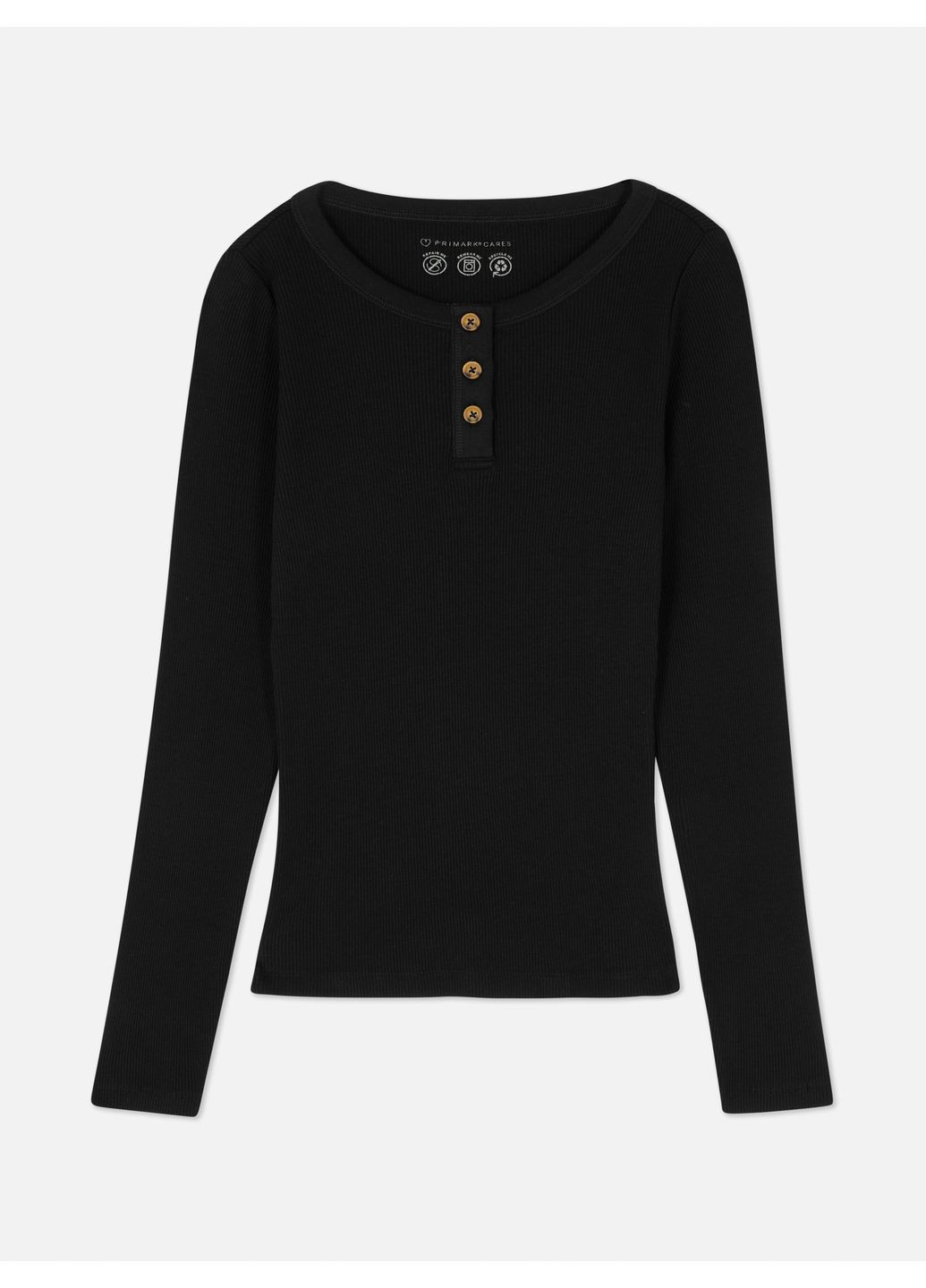 Лонгслив,черный, Primark (368151354)