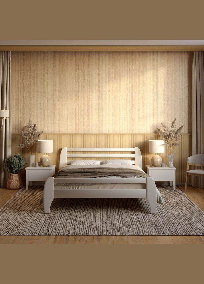 Односпальне дерев'яне ліжко Мілан (S2005Y50R) 70х200 см (MBG-6326) Mebigrand (366084689)