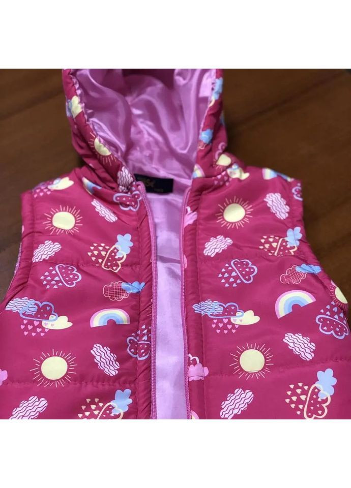 Жилетка-безрукавка для девочки из плащевки с утеплителем синтепон. Else (363553248)