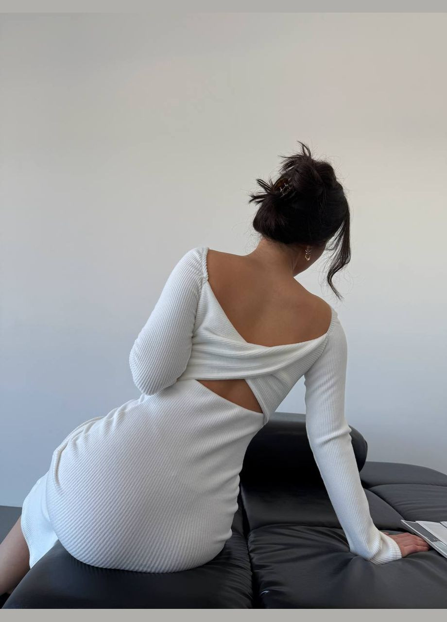 Молочна ділова, кежуал, коктейльна, вечірня жіноча сукня силуетна No Brand