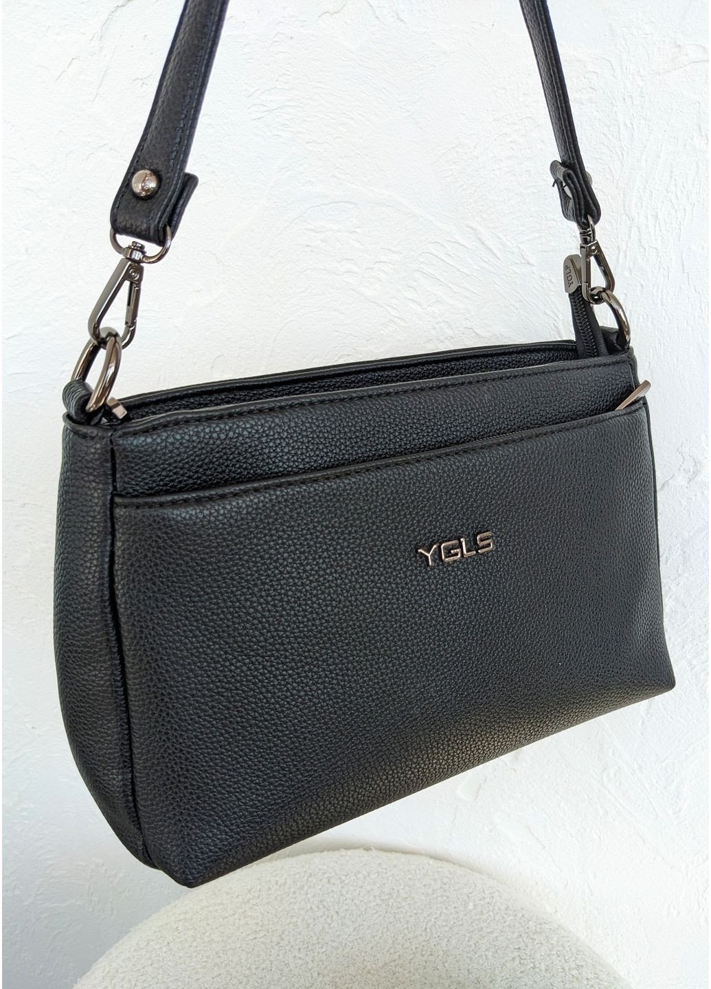 Компактна чорна сумка з екошкіри InFashion Сумка (360751145)