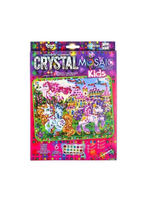 Набір креативної творчості "Kids Crystal Mosaic" CRMk-01-04, 6 форм елементів Danko Toys (392610895)