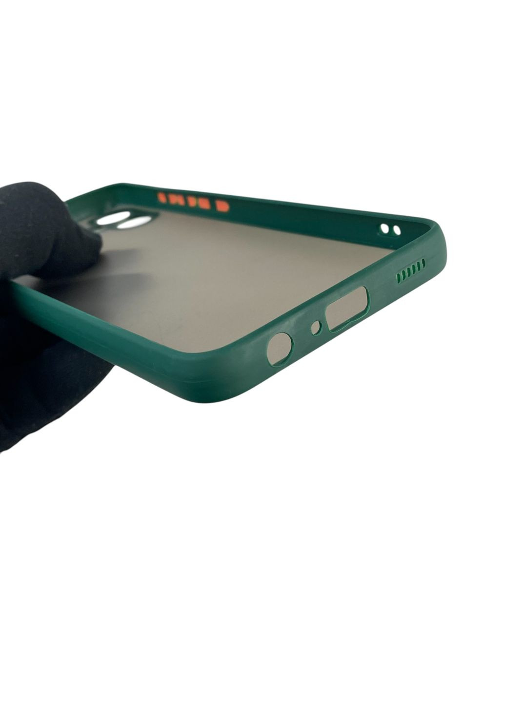 Чохол для телефона Galaxy A05 (SM-A055) з високими бортами із захистом камери на самсунг а05 темно-зелений Samsung (366386058)