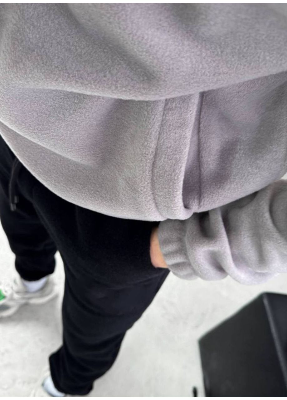 Світло-сірий демісезонний флісовий чоловічий костюм брючний Adelante