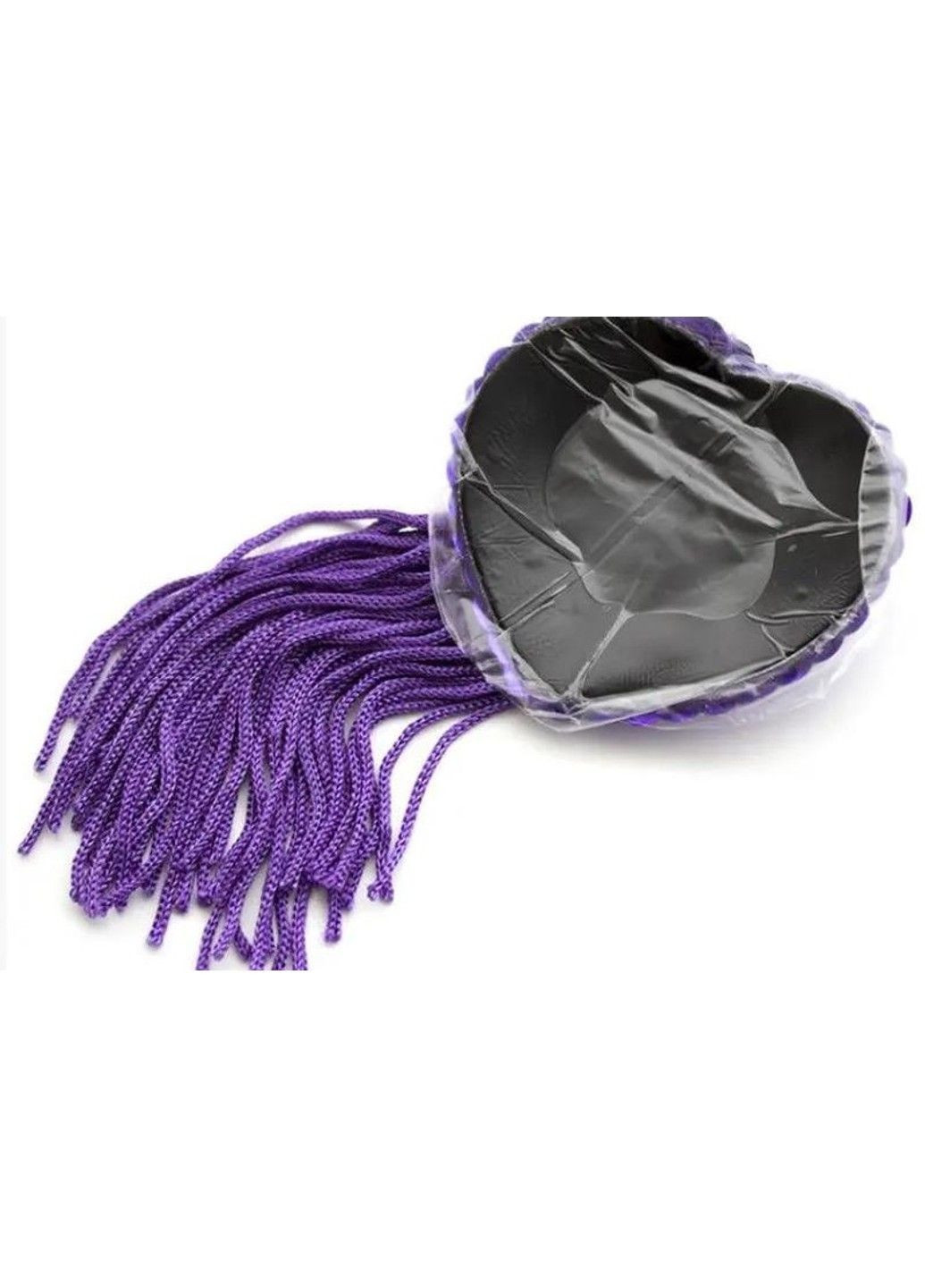 Фиолетовые пэстисы БДСМ в форме сердец с кисточками We Love (284279569)