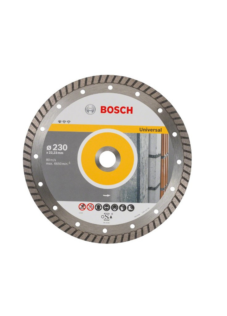 Алмазный диск PF Universal (230х22.23 мм) круг отрезной турбо по бетону (21669) Bosch (267819096)