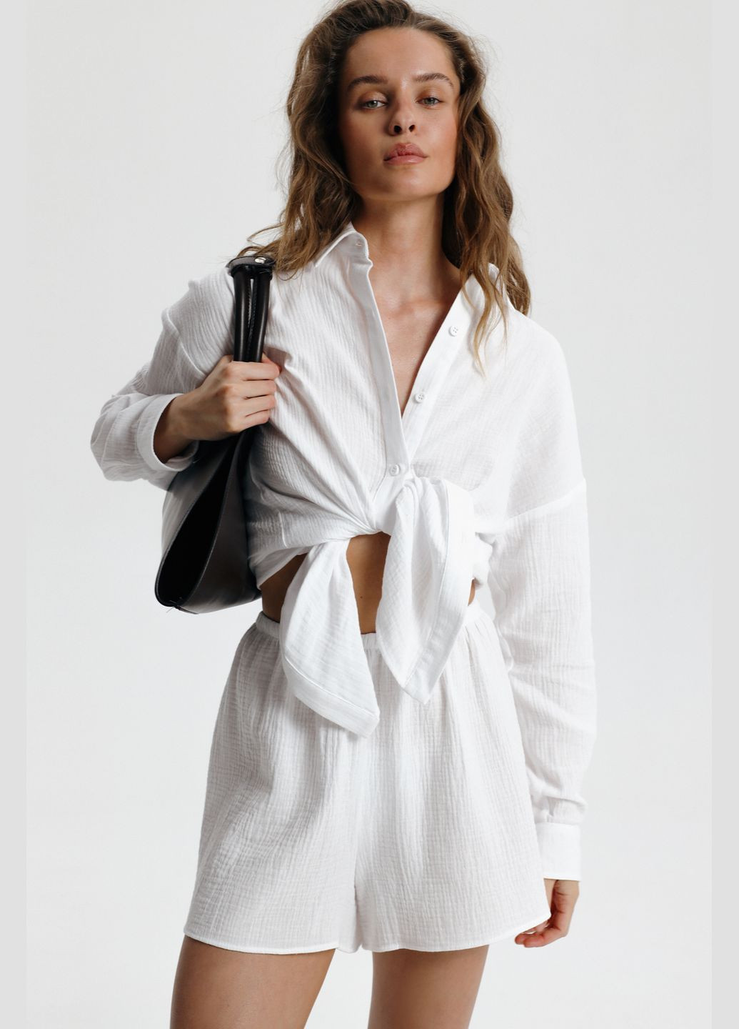 Шорты из муслина Белый 613 Papaya (338194613)