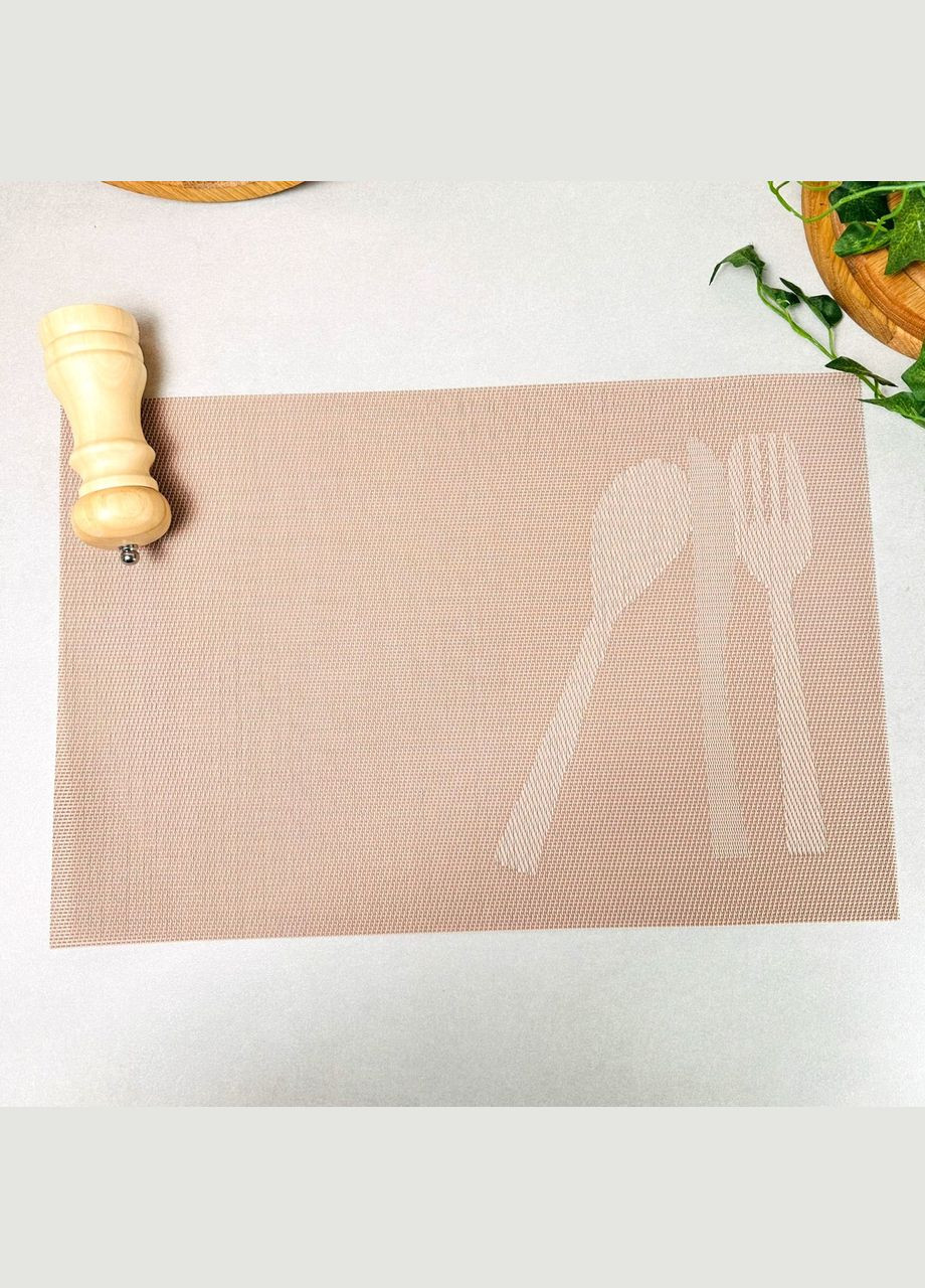 Бежевая сервировочная салфеткаподтарельник 30*45 см (16-Б) Hell (303212232)