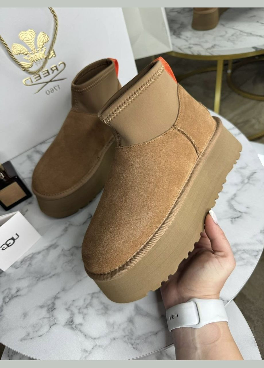 Уг Угги Платформ Мини Диппер Оранжевые Platform Classic Mini Dipper Chestnut UGG (303404007)
